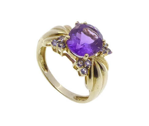Gouden ring met amethist