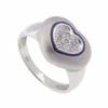 Wit gouden harten diamanten ring