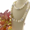 Zoetwaterparel collier met gouden slot