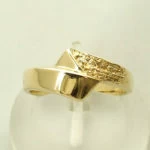 14 karaat geel gouden Christian ring