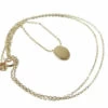 14 karaat ovale hanger met ketting