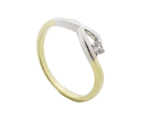 Atelier Christian bicolor ring met briljant