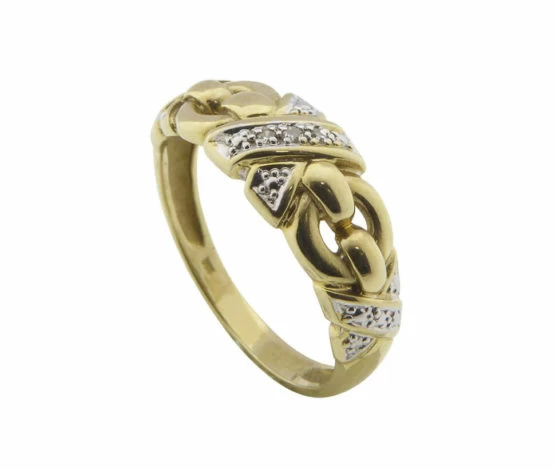Bicolor zirkonia ring