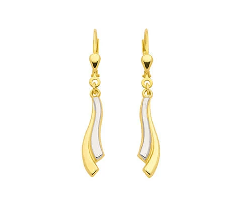 Christian Design gerhodineerd oorhangers goud