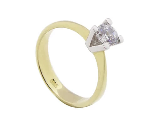 Christian gouden ring met zirkonia