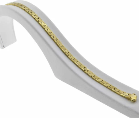 Geel gouden armband bijenkorf model