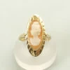 Geel gouden camee ring