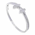 Zilveren zirkonia ster slavenarmband