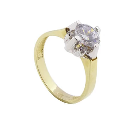 14 karaat gouden zirkonia ring
