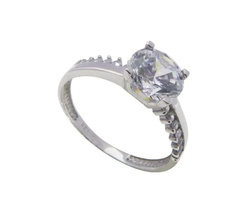 Christian wit gouden fantasie ring met zirconia