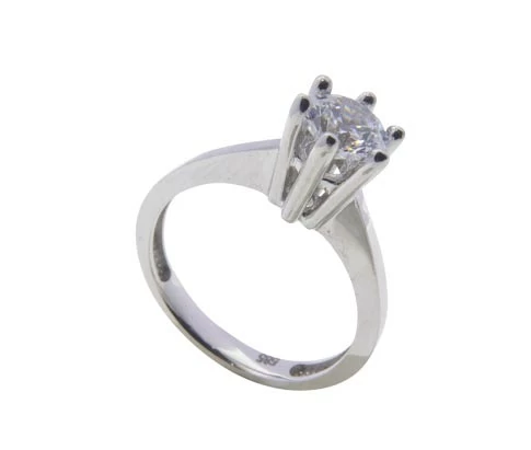 Christian wit gouden zespoots ring
