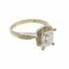 Geel gouden Swarovski zirconia ring