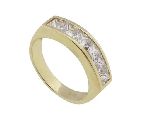 Gouden zirkonia ring