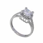 Wit gouden Swarovski zirconia entourage ring