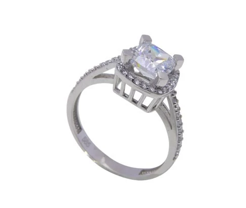 Wit gouden Swarovski zirconia entourage ring