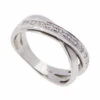 Wit gouden slag ring met diamanten