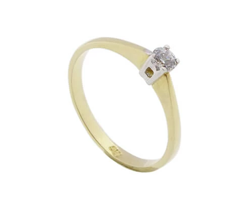 14 karaat gouden bicolor ring