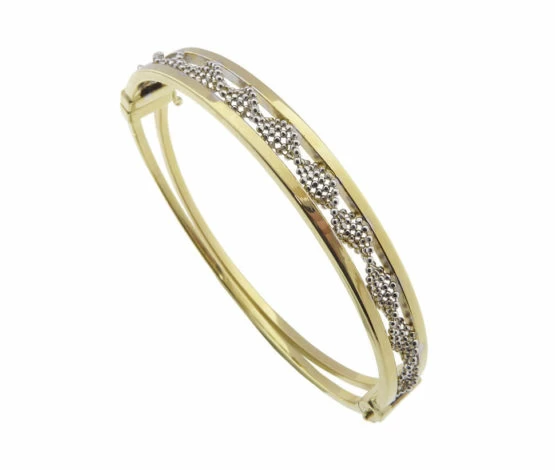 Bicolor gouden slavenarmband Bicolor gouden slavenarmband