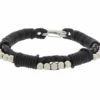 Christian Black Leather Bracelet