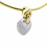 Christian wit gouden harten diamanten hanger Christian wit gouden harten diamanten hanger
