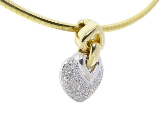Christian wit gouden harten diamanten hanger Christian wit gouden harten diamanten hanger