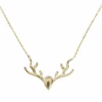 Geel gouden herten hanger