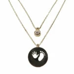 Gouden baby voet en hand hanger Gouden baby voet en hand hanger