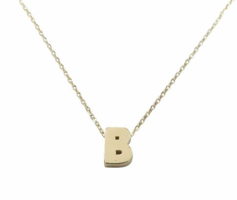 Gouden ketting met B hanger