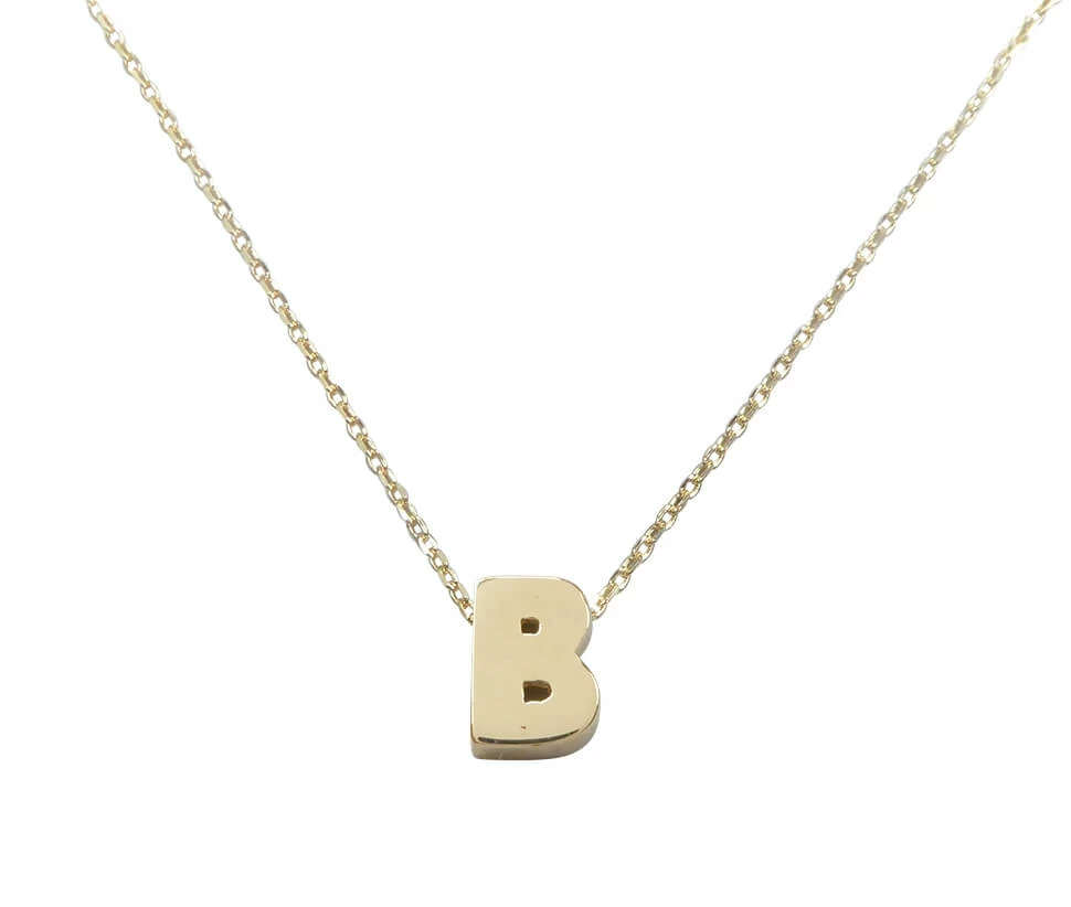 Gouden ketting met B hanger