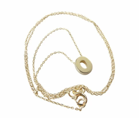 Gouden ketting met O hanger