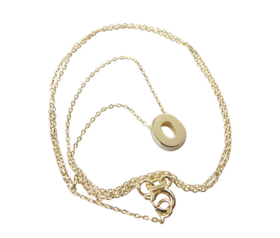 Gouden ketting met O hanger