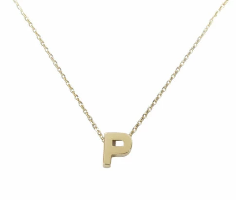 Gouden ketting met P hanger