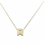 Gouden ketting met R hanger Gouden ketting met R hanger