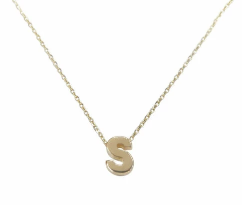 Gouden ketting met S hanger