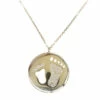 Gouden zirkonia baby hanger