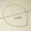 Wit gouden zirkonia collier, armband en oorbellen