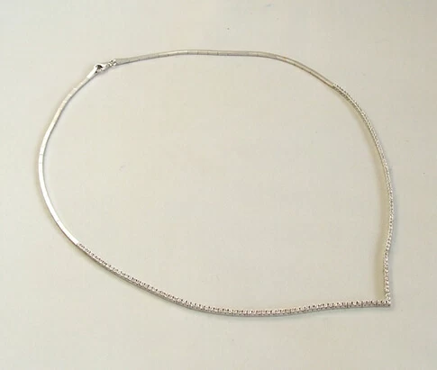 Wit gouden zirkonia collier