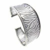 Zilveren zebra klemarband