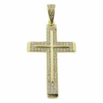 14 Karaat Gouden Zirkonia Kruis