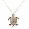 14 karaat schildpad hanger met ketting