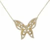 14 karaat zirkonia vlinder hanger
