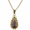 Geel gouden granaten hanger