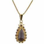 Geel gouden granaten hanger