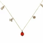 Gouden bedelketting met lieveheersbeestje
