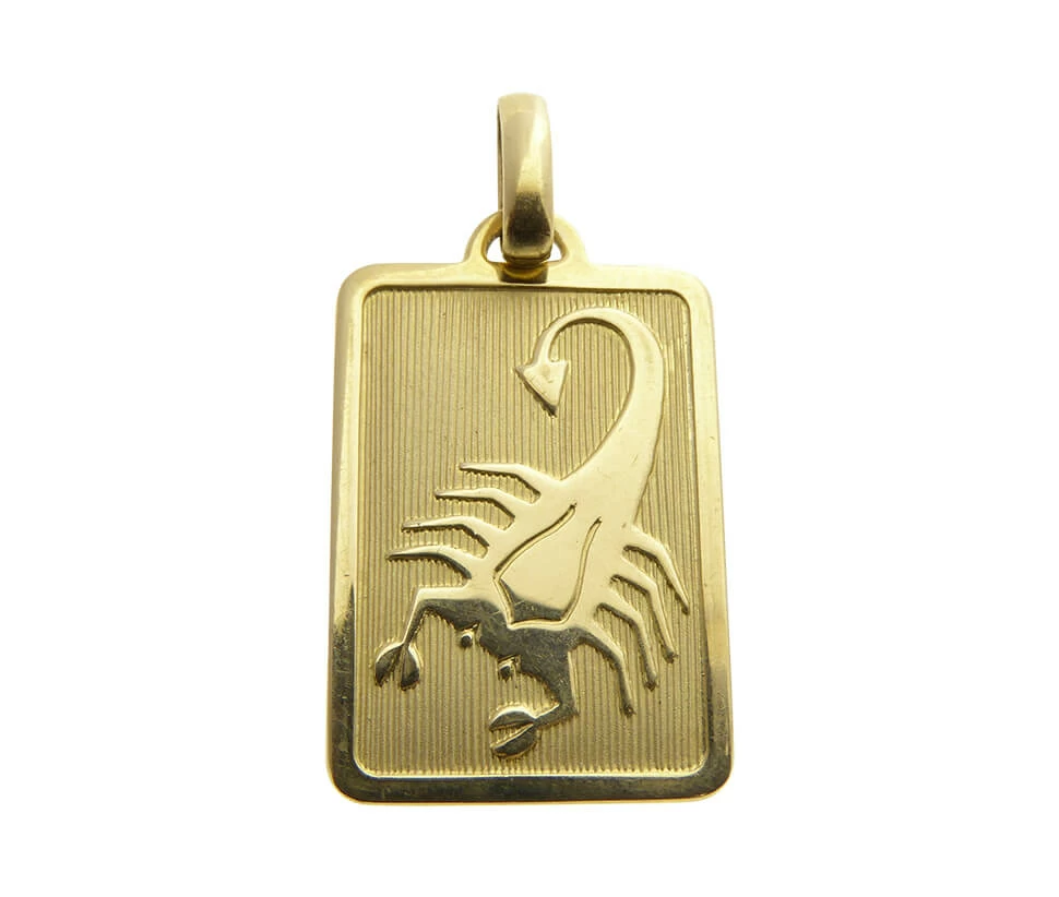 Gouden schorpioen sterrenbeeld hanger