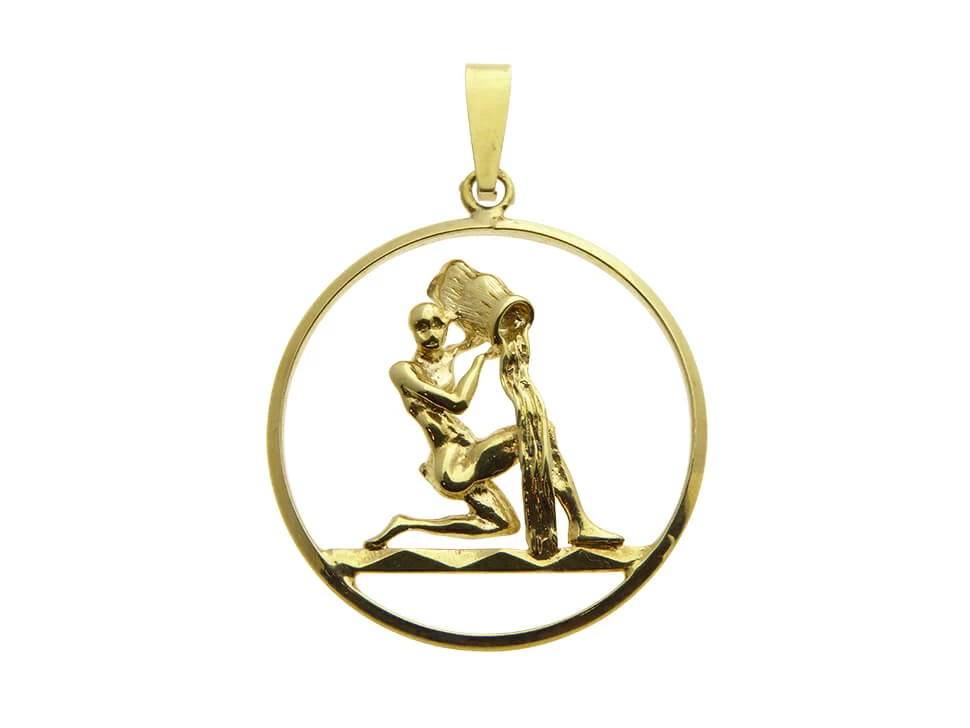 Gouden waterman sterrenbeeld hanger