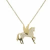 Gouden zirkonia Pegasus hanger