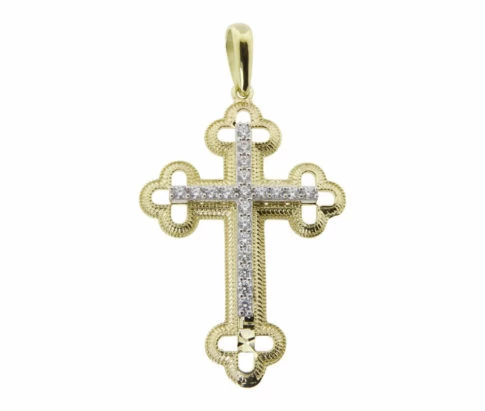Orthodoxe gouden zirkonia kruis