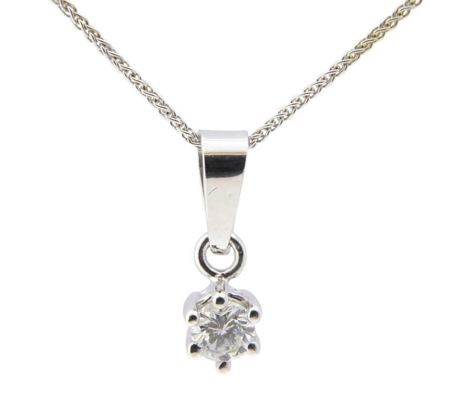Wit gouden diamanten hanger