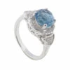 Zilveren ring met synthetische topaas